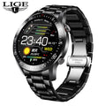 LIGE 2021 New Full circle touch screen Mens Smart Watches IP68 Waterproof Sports Fitness Watch Man Luxury Smart Watch for men
