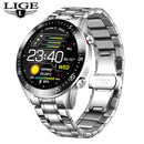 LIGE 2021 New Full circle touch screen Mens Smart Watches IP68 Waterproof Sports Fitness Watch Man Luxury Smart Watch for men