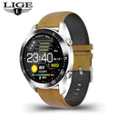 LIGE 2021 New Full circle touch screen Mens Smart Watches IP68 Waterproof Sports Fitness Watch Man Luxury Smart Watch for men