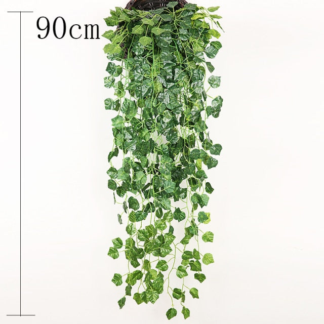 85CM Artificial Hanging Flower Plant Fake Vine Willow Rattan Flowers Artificial Hanging Plant For Home Garden Wall Decoration