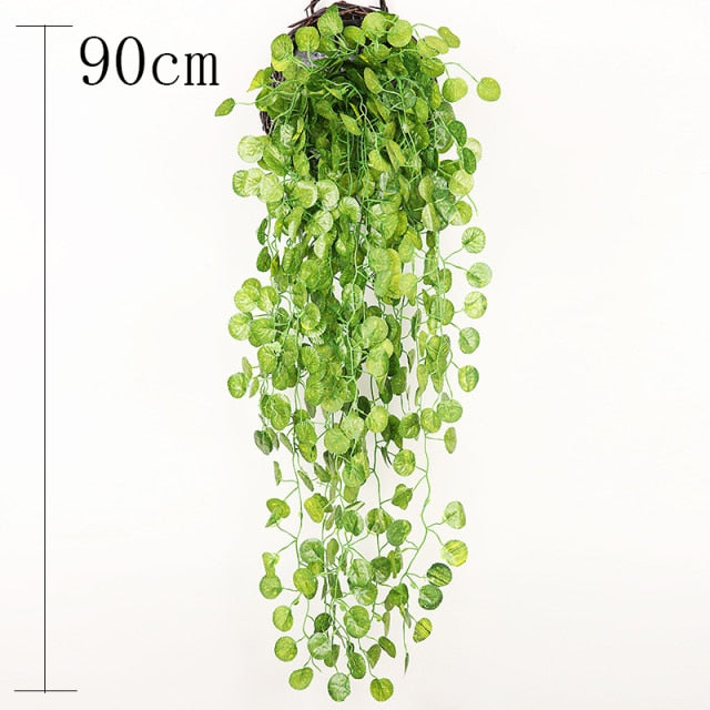 85CM Artificial Hanging Flower Plant Fake Vine Willow Rattan Flowers Artificial Hanging Plant For Home Garden Wall Decoration