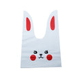 20/50pcs Rabbit Gift Bags Cones Transprant Plastic Bag Carrot Candy Bags Kids Birthday Party Decoration Easter Party Decorations