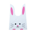 20/50pcs Rabbit Gift Bags Cones Transprant Plastic Bag Carrot Candy Bags Kids Birthday Party Decoration Easter Party Decorations