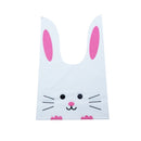 20/50pcs Rabbit Gift Bags Cones Transprant Plastic Bag Carrot Candy Bags Kids Birthday Party Decoration Easter Party Decorations