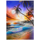 5D Diamond Painting Sunset/Love Beach DIY Round Full Diamond Embroidery Kit Landscape Home Decoration Crafts 30*40cm