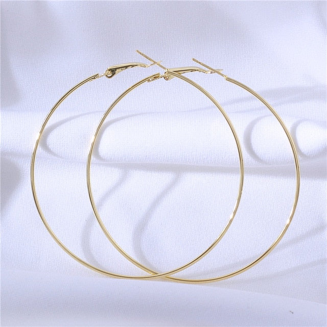 BLIJERY New Fashion Big Hoop Earrings Basketball Brincos Shiny Starry Large Circle Earrings for Women Jewelry Boucles d'oreill