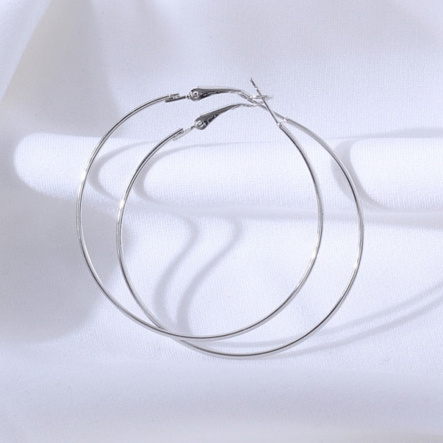 BLIJERY New Fashion Big Hoop Earrings Basketball Brincos Shiny Starry Large Circle Earrings for Women Jewelry Boucles d'oreill