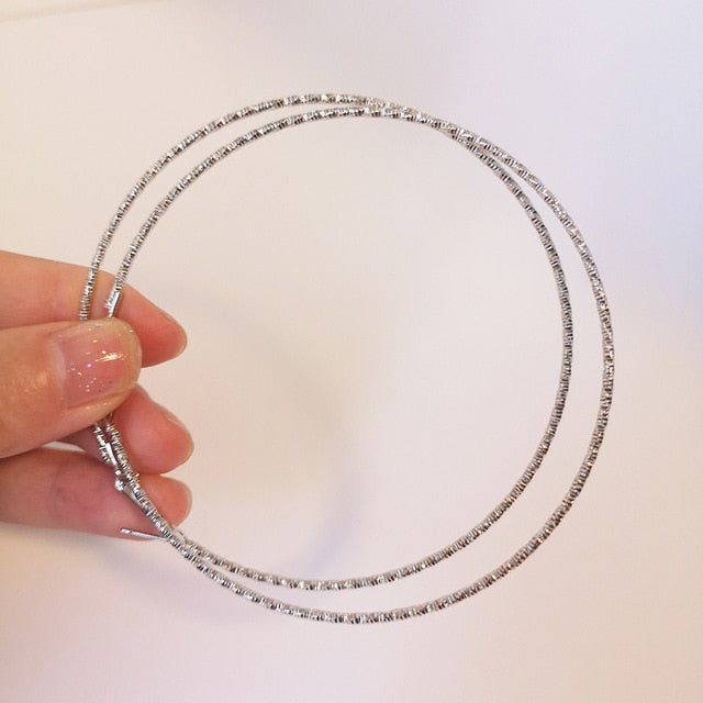 BLIJERY New Fashion Big Hoop Earrings Basketball Brincos Shiny Starry Large Circle Earrings for Women Jewelry Boucles d'oreill