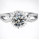 CC Trendy Jewelry S925 Rings For Women Cubic Zirconia Charms Bridal Wedding Engagement White Gold Color Ring Drop Shipping