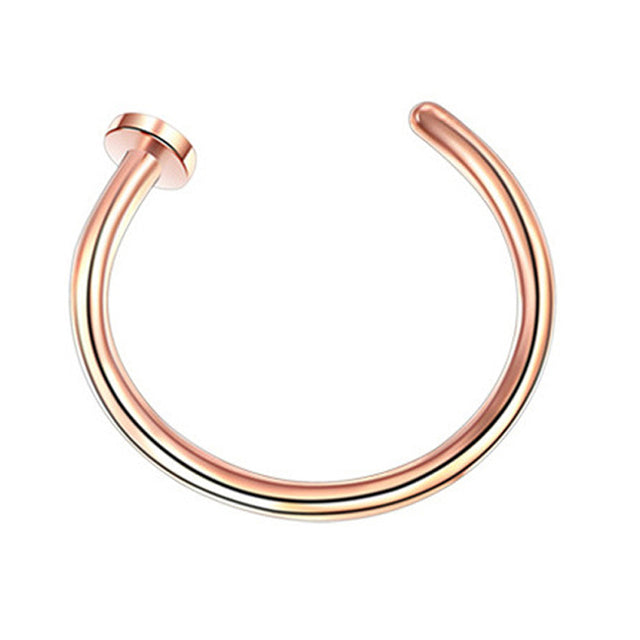 1pcs U Shaped Fake Nose Ring Hoop Septum Rings Stainless Steel Nose Piercing Fake Piercing Oreja Pircing Jewelry