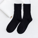 Solid Striped Black White Short Socks for Woman Harajuku Hip Hop Skateboard Crew Socks Cotton Casual Unisex Men/Women's Socks
