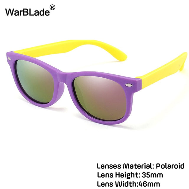 WarBlade New Kids Polarized Sunglasses TR90 Boys Girls Sun Glasses Silicone Safety  Glasses Gift For Children Baby UV400 Eyewear