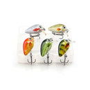 TREHOOK 5pcs 1.5g 3cm Mini Wobblers/Crankbait Fishing Lure Artificial Bait Hard Floating Wobbler for Fish Bass Fishing Tackle