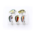 TREHOOK 5pcs 1.5g 3cm Mini Wobblers/Crankbait Fishing Lure Artificial Bait Hard Floating Wobbler for Fish Bass Fishing Tackle