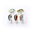 TREHOOK 5pcs 1.5g 3cm Mini Wobblers/Crankbait Fishing Lure Artificial Bait Hard Floating Wobbler for Fish Bass Fishing Tackle