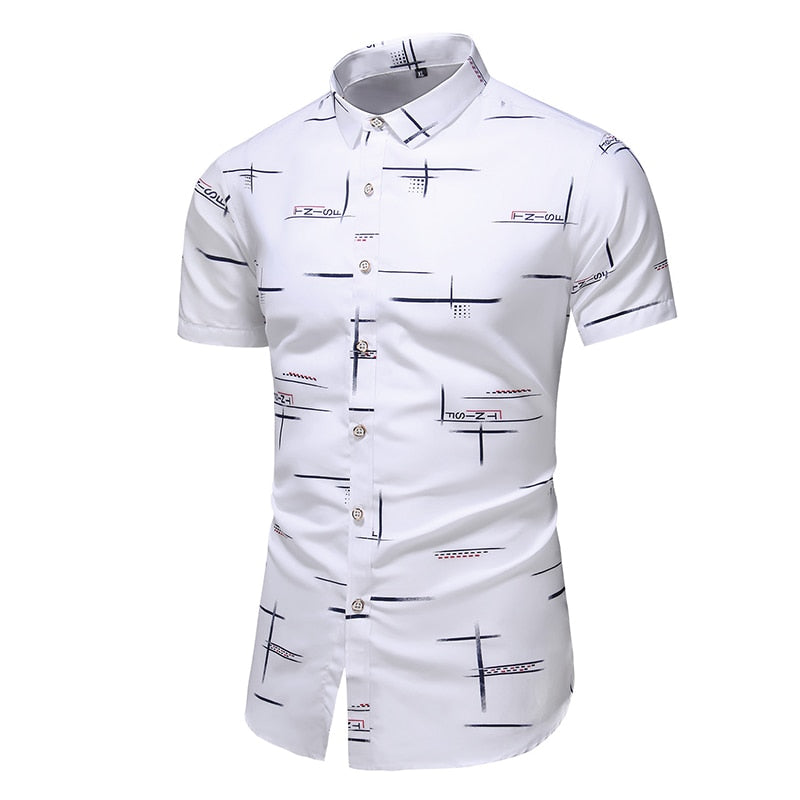 Fashion 9 Style Design Short Sleeve Casual Shirt Men's Print Beach Blouse 2021 Summer Clothing Plus Asian Size M-XXXL 4XL 5XL