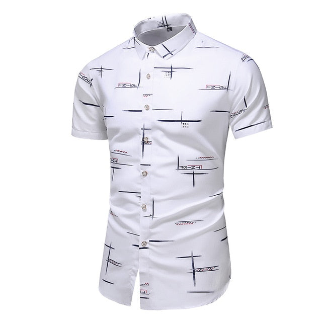 Fashion 9 Style Design Short Sleeve Casual Shirt Men's Print Beach Blouse 2021 Summer Clothing Plus Asian Size M-XXXL 4XL 5XL