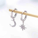 New Arrival Fashion Classic Geometric Women Dangle Earrings Asymmetric Earrings Of Star And Moon Female Korean Jewelry