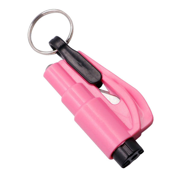 Portable Car Safety Hammer Spring Type Escape Hammer Window Breaker Punch Seat Belt Cutter Hammer Key Chain