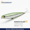 Wondershot D02 Sparrow 90mm 11.5g Pencil The Best Bass Surface Fishing Hard Lure Bait Floating Wobblers Artificiais Decoy