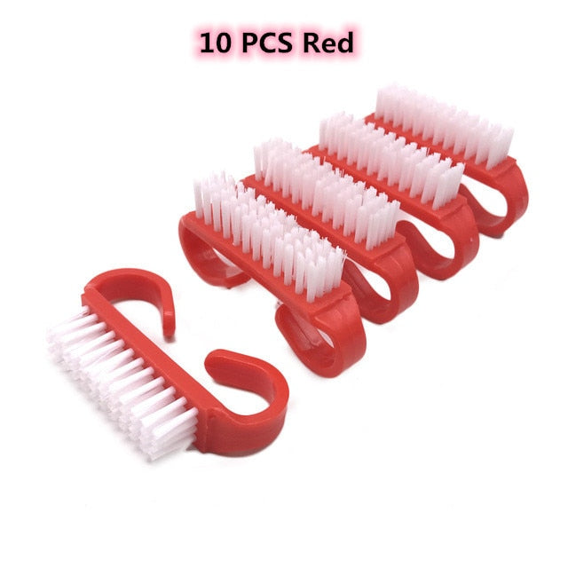 Nail Cleaning Clean Brush File Manicure Pedicure Soft Remove Dust Small Angle Scrub Multi Color Dusting Pedicure Care Tool