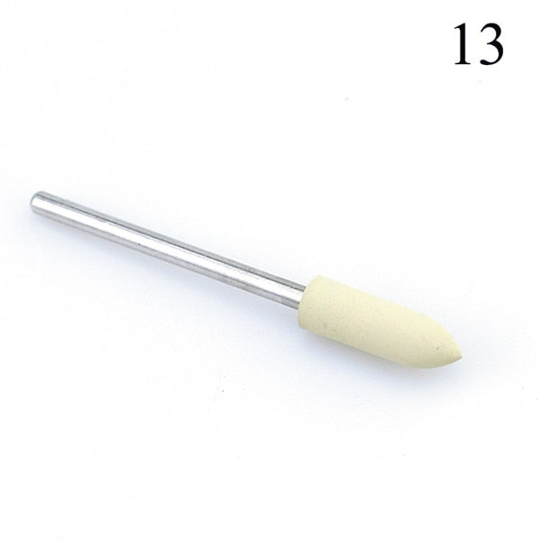 1pcs Silicone Nail Drill Milling Cutter Drill Bits Files Burr Buffer for Electric Machine Nail Art Grinder Cuticle Cutter Tools