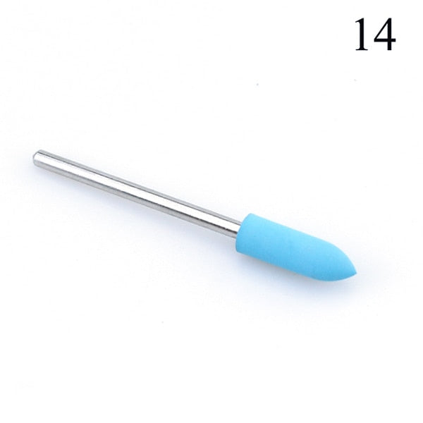 1pcs Silicone Nail Drill Milling Cutter Drill Bits Files Burr Buffer for Electric Machine Nail Art Grinder Cuticle Cutter Tools