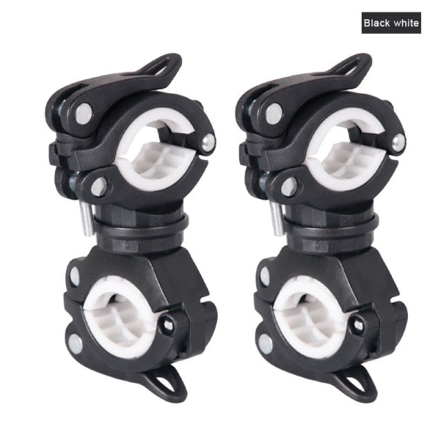Deemount Bicycle Light Bracket Bike Lamp Holder LED Torch Headlight Pump Stand Quick Release Mount 360 Degree Rotatable HLD-211