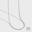 Real 925 Sterling Silver Elegant hollowout chain Geometric Pendant Necklace Fine Jewelry For Women Wedding Party Bijoux