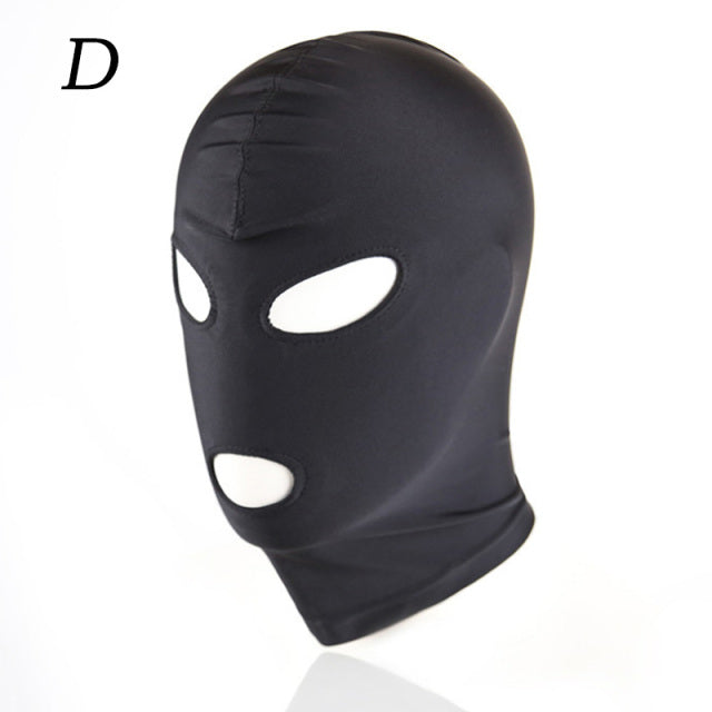 New Arrival 1/2/3 Hole Men Women Adult Spandex Balaclava Open Mouth Face Eye Head Mask Costume Slave Game Role Play