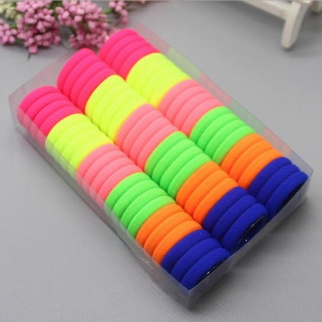 Diameter 3cm 66pcs/Pack Headwear Scrunchy Haar Hair Accessories Rubber Rope Elastic Hair Bands For Girls Kids Children