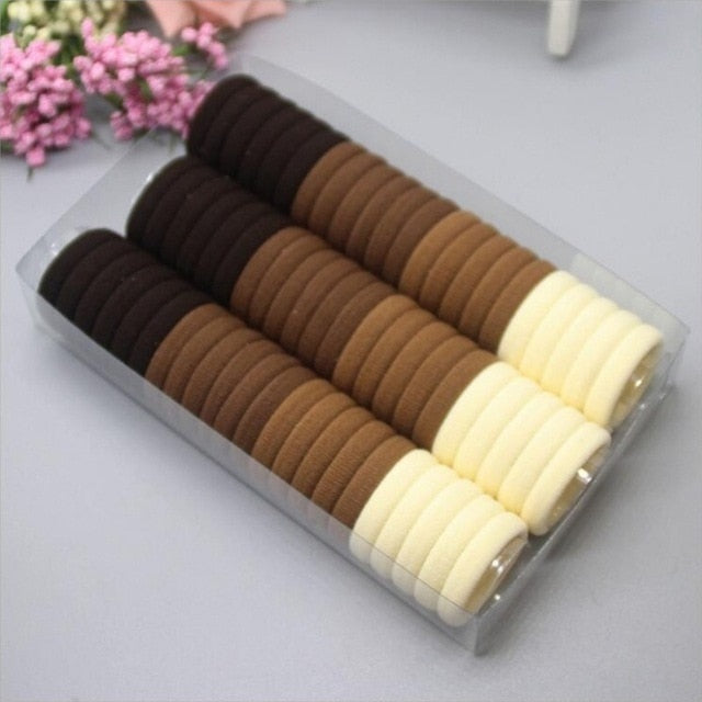 Diameter 3cm 66pcs/Pack Headwear Scrunchy Haar Hair Accessories Rubber Rope Elastic Hair Bands For Girls Kids Children