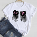 T-shirts Women Lip Leopard Love Fashion 90s Trend 2021 Spring Summer Clothes Graphic Tshirt Top Lady Print Female Tee T-Shirt