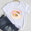 T-shirts Women Lip Leopard Love Fashion 90s Trend 2021 Spring Summer Clothes Graphic Tshirt Top Lady Print Female Tee T-Shirt