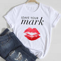T-shirts Women Lip Leopard Love Fashion 90s Trend 2021 Spring Summer Clothes Graphic Tshirt Top Lady Print Female Tee T-Shirt