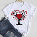 T-shirts Women Lip Leopard Love Fashion 90s Trend 2021 Spring Summer Clothes Graphic Tshirt Top Lady Print Female Tee T-Shirt