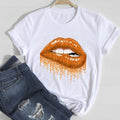 T-shirts Women Lip Leopard Love Fashion 90s Trend 2021 Spring Summer Clothes Graphic Tshirt Top Lady Print Female Tee T-Shirt