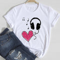 T-shirts Women Lip Leopard Love Fashion 90s Trend 2021 Spring Summer Clothes Graphic Tshirt Top Lady Print Female Tee T-Shirt