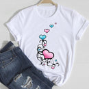 T-shirts Women Lip Leopard Love Fashion 90s Trend 2021 Spring Summer Clothes Graphic Tshirt Top Lady Print Female Tee T-Shirt