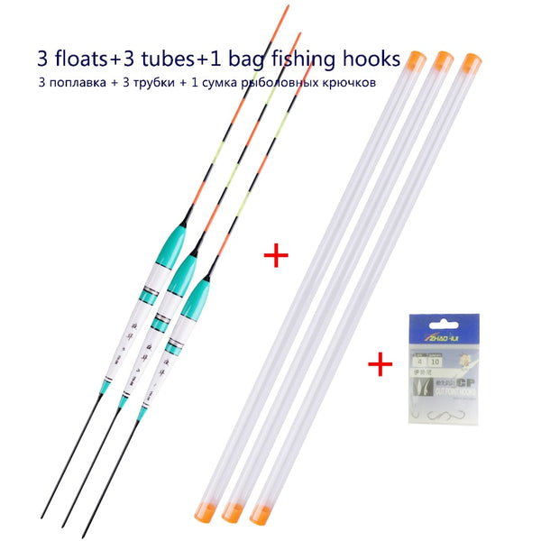 3pcs/lot Electric Fishing Floats Night Light Luminous Float Balsa Boya Fresh Water Flotador Carp Fishing Tackles Without Battery