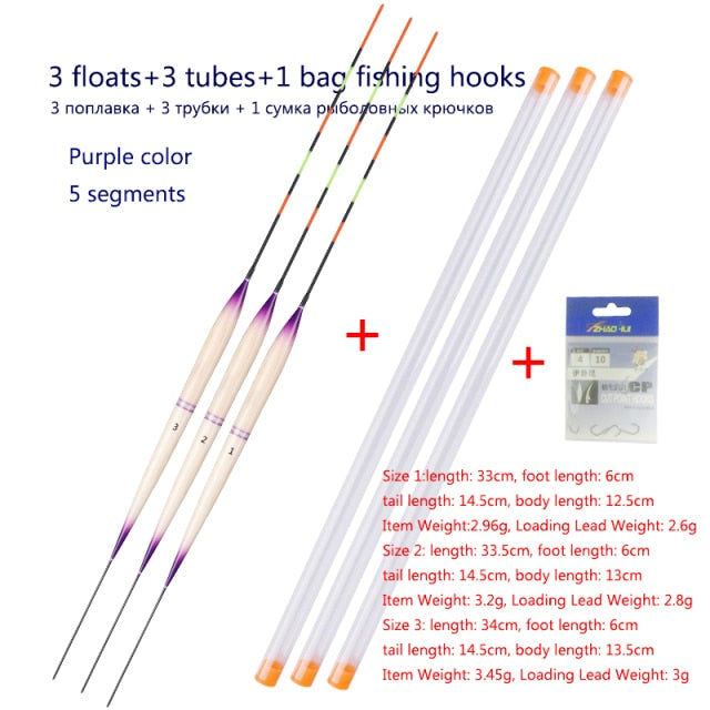 3pcs/lot Electric Fishing Floats Night Light Luminous Float Balsa Boya Fresh Water Flotador Carp Fishing Tackles Without Battery