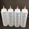 250ML Plastic Needle-nosed Bottle With Scale Squeeze Bottle With Leak-Proof Cap Sauce Bottle Salad Squeeze Bottle 1pc