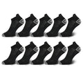 10 Pairs Mens Ankle Socks Athletic Cushioned Cotton Sports Socks Breathable Low Cut Tab With Arch Support Mesh Casual Short Sock