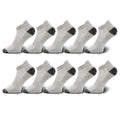 10 Pairs Mens Ankle Socks Athletic Cushioned Cotton Sports Socks Breathable Low Cut Tab With Arch Support Mesh Casual Short Sock