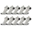10 Pairs Mens Ankle Socks Athletic Cushioned Cotton Sports Socks Breathable Low Cut Tab With Arch Support Mesh Casual Short Sock