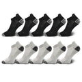 10 Pairs Mens Ankle Socks Athletic Cushioned Cotton Sports Socks Breathable Low Cut Tab With Arch Support Mesh Casual Short Sock