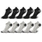 10 Pairs Mens Ankle Socks Athletic Cushioned Cotton Sports Socks Breathable Low Cut Tab With Arch Support Mesh Casual Short Sock