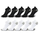 10 Pairs Mens Ankle Socks Athletic Cushioned Cotton Sports Socks Breathable Low Cut Tab With Arch Support Mesh Casual Short Sock