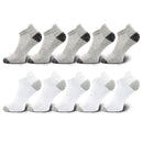 10 Pairs Mens Ankle Socks Athletic Cushioned Cotton Sports Socks Breathable Low Cut Tab With Arch Support Mesh Casual Short Sock