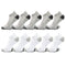 10 Pairs Mens Ankle Socks Athletic Cushioned Cotton Sports Socks Breathable Low Cut Tab With Arch Support Mesh Casual Short Sock